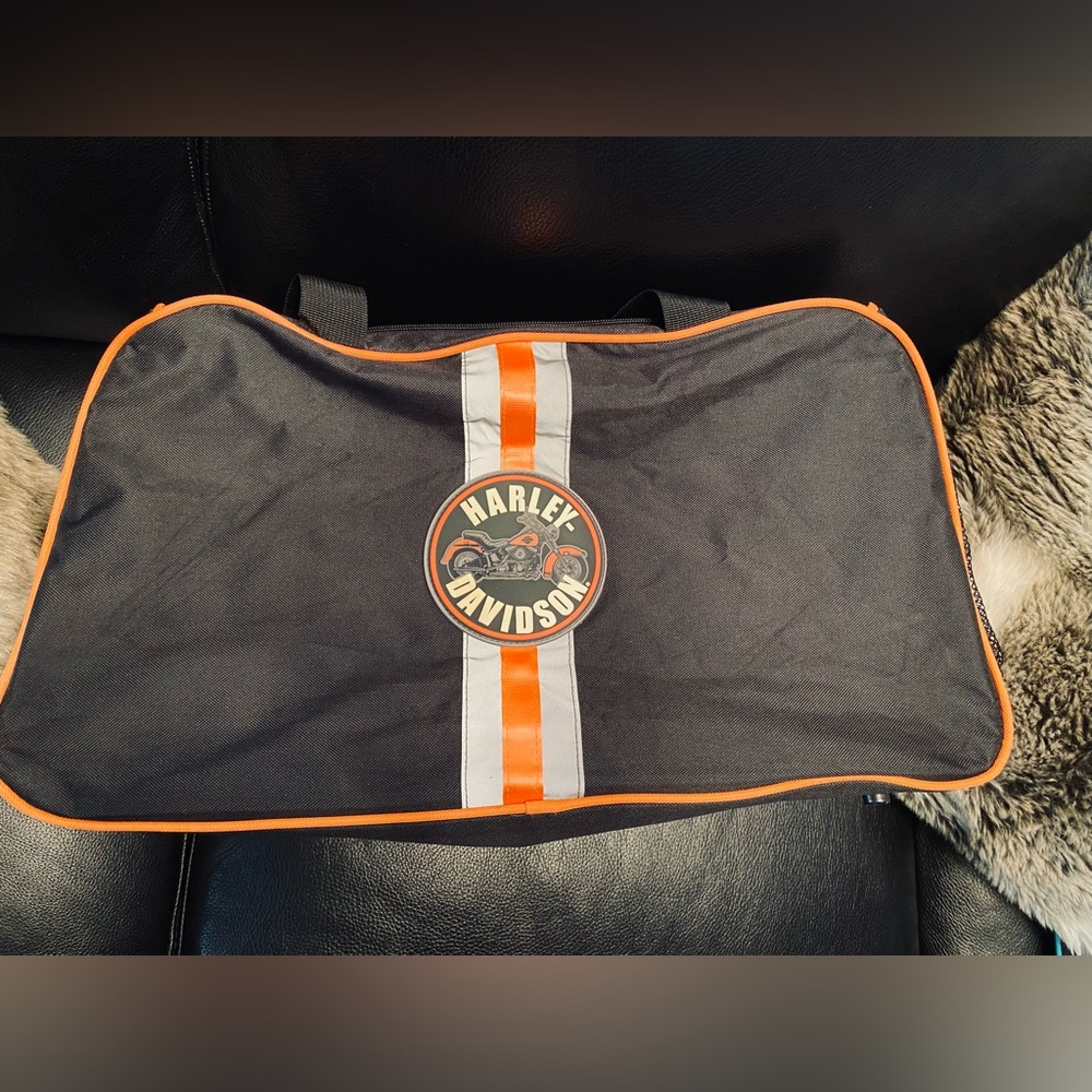 Harley-Davidson Black Duffel with Orange Trim